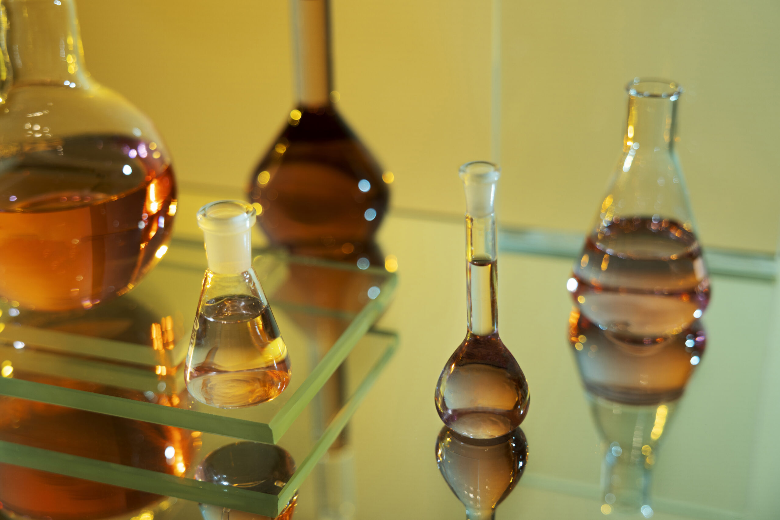 laboratory-glassware-arrangement-high-angle